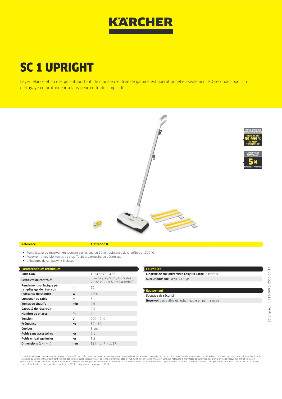 Informations sur le produit
