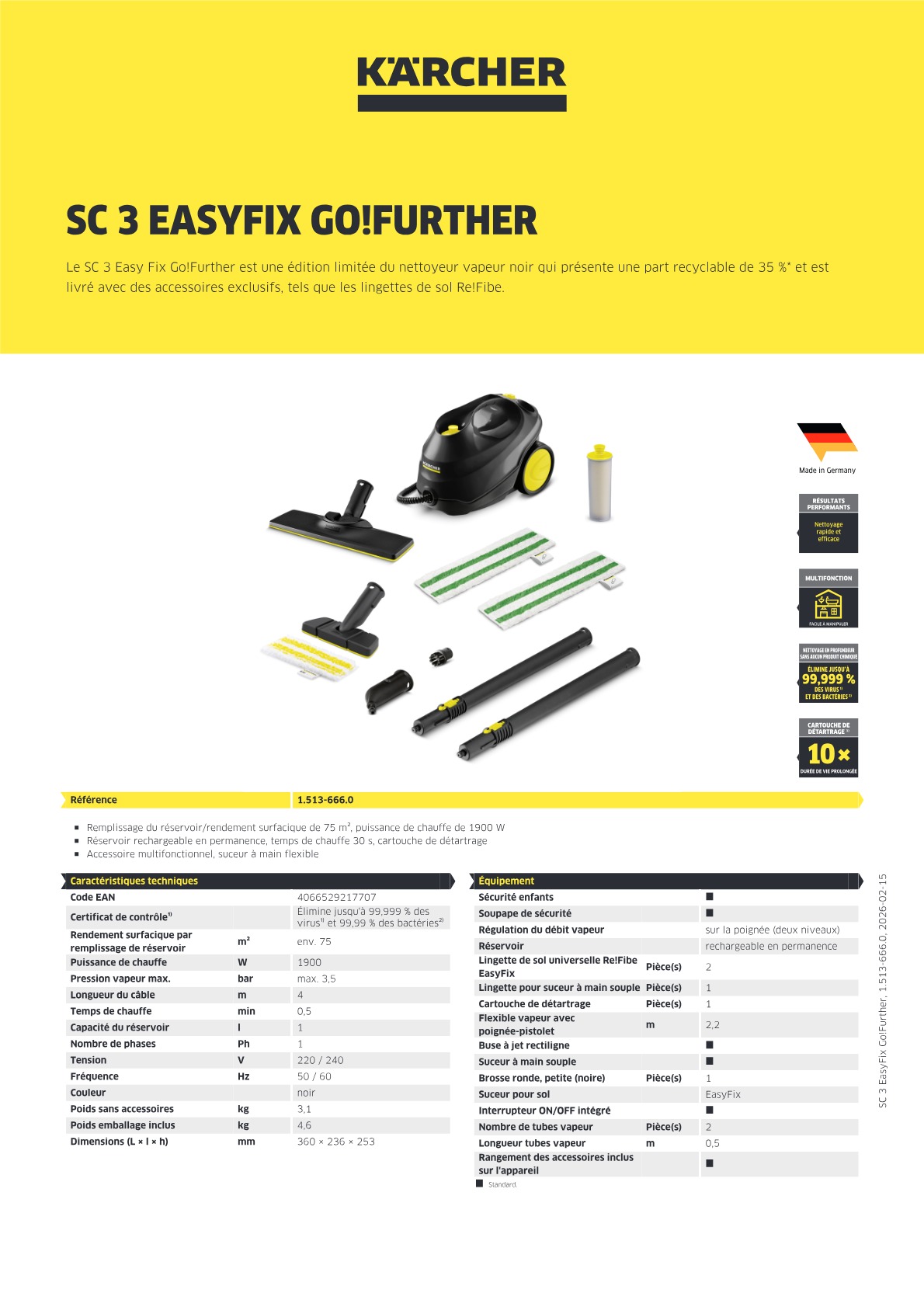 Informations produit