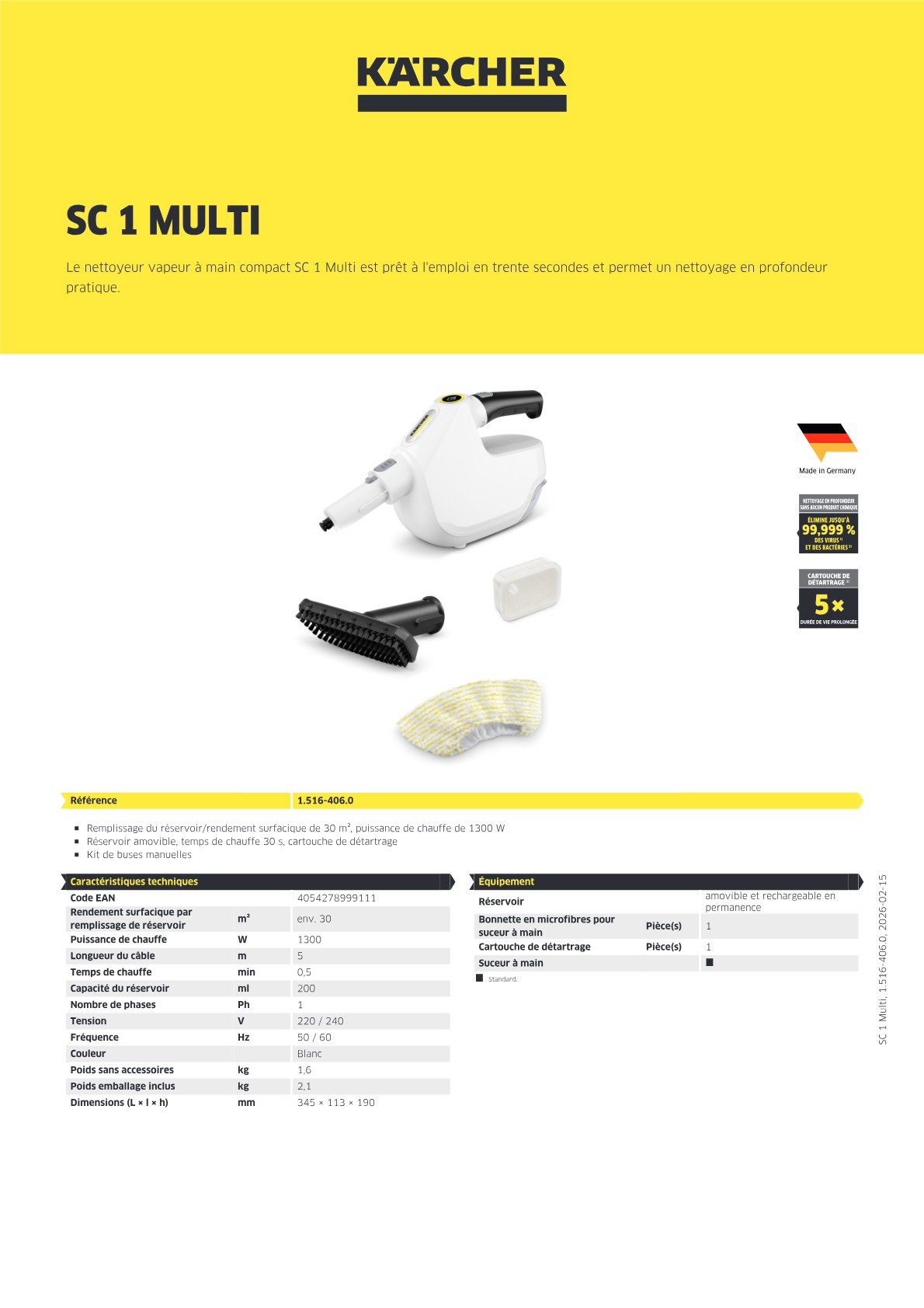 Informations produit