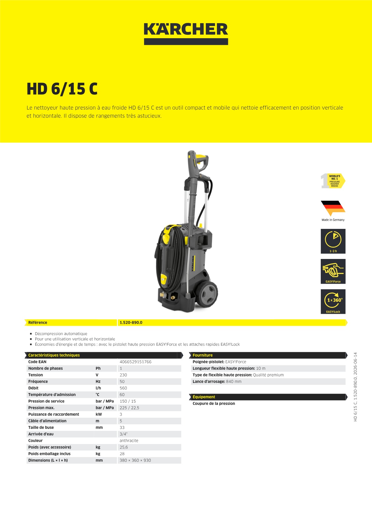 Informations sur le produit