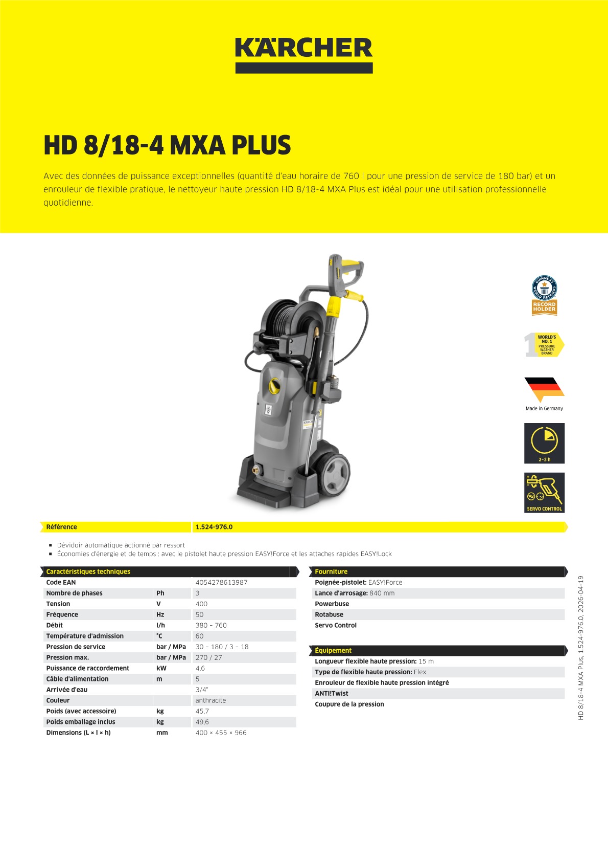 Informations sur le produit