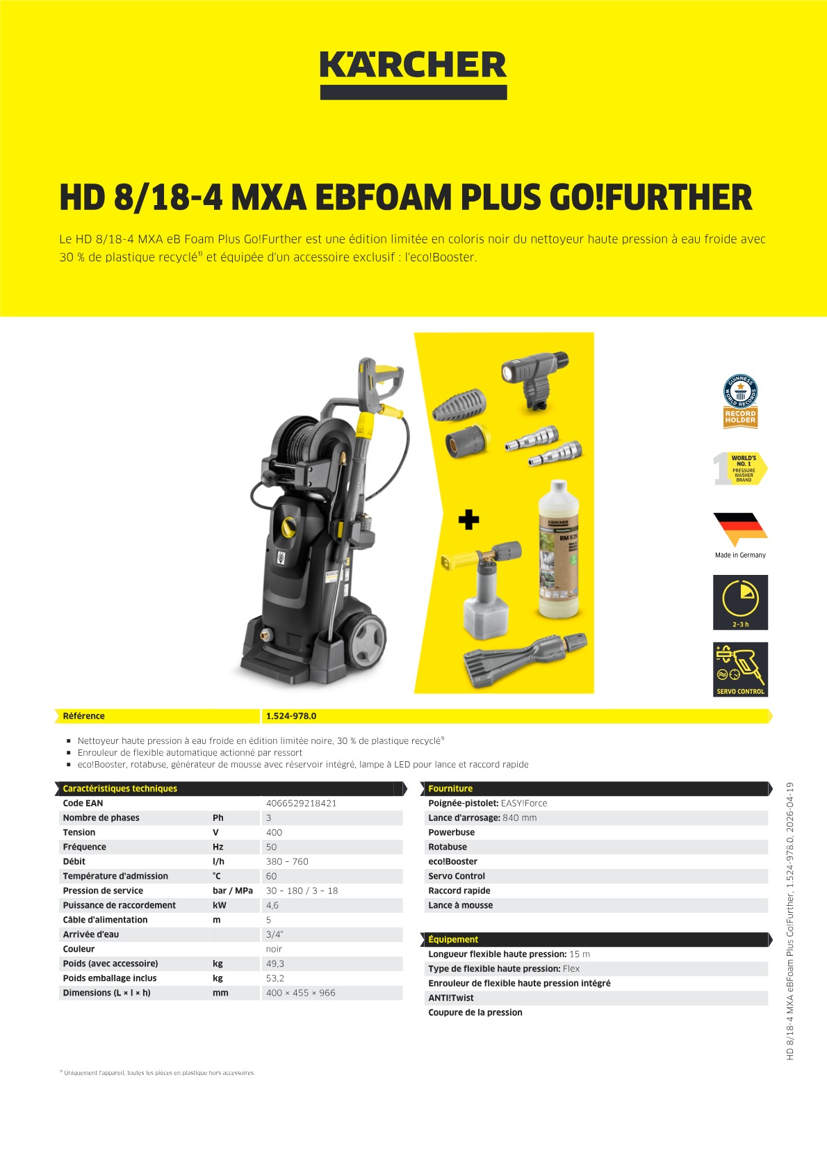Informations sur le produit