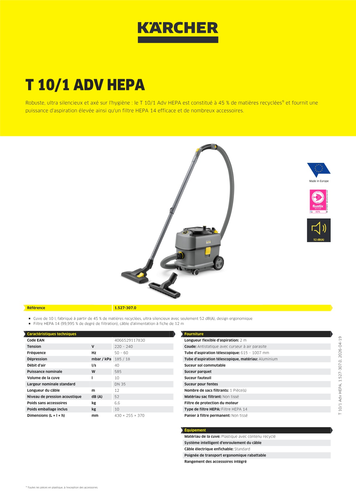 Informations sur le produit