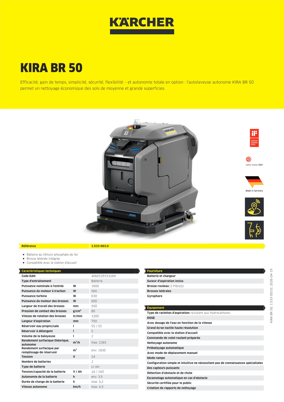 Informations sur le produit