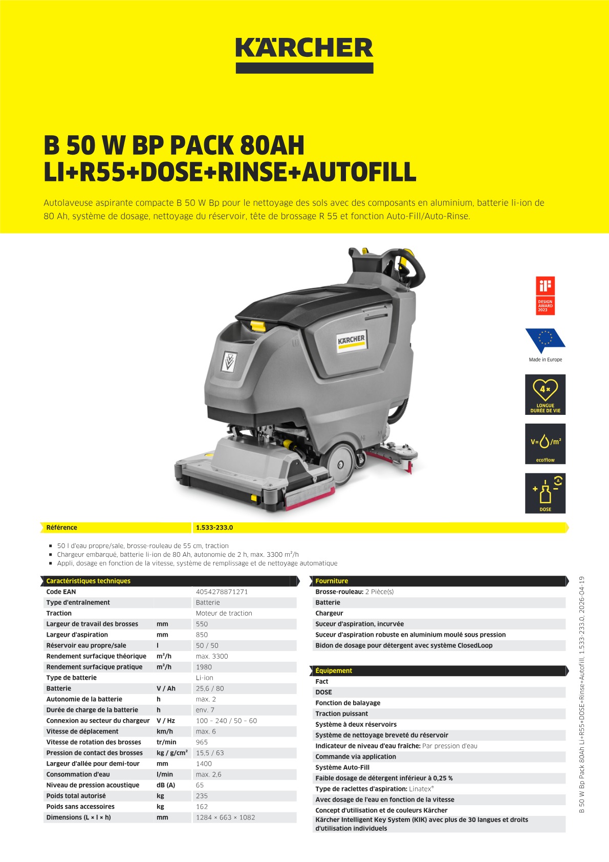 Informations sur le produit