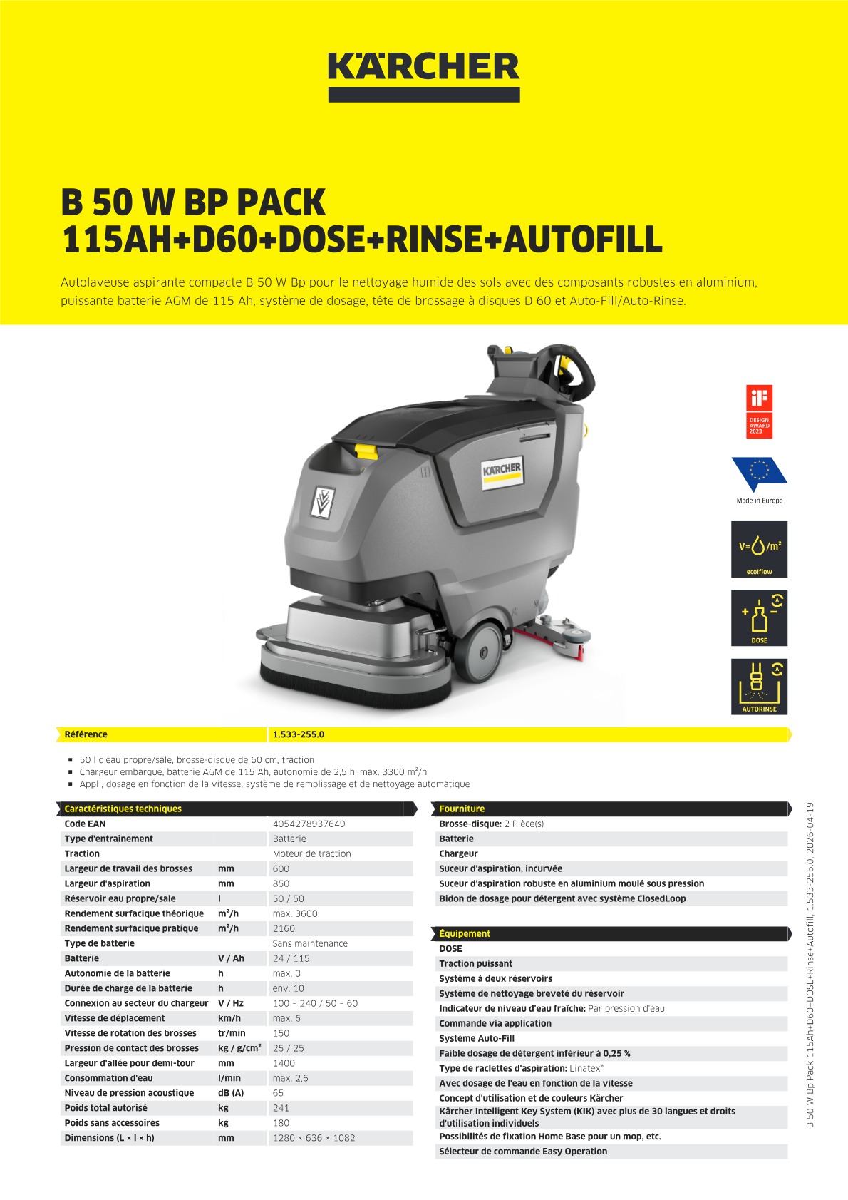 Informations sur le produit