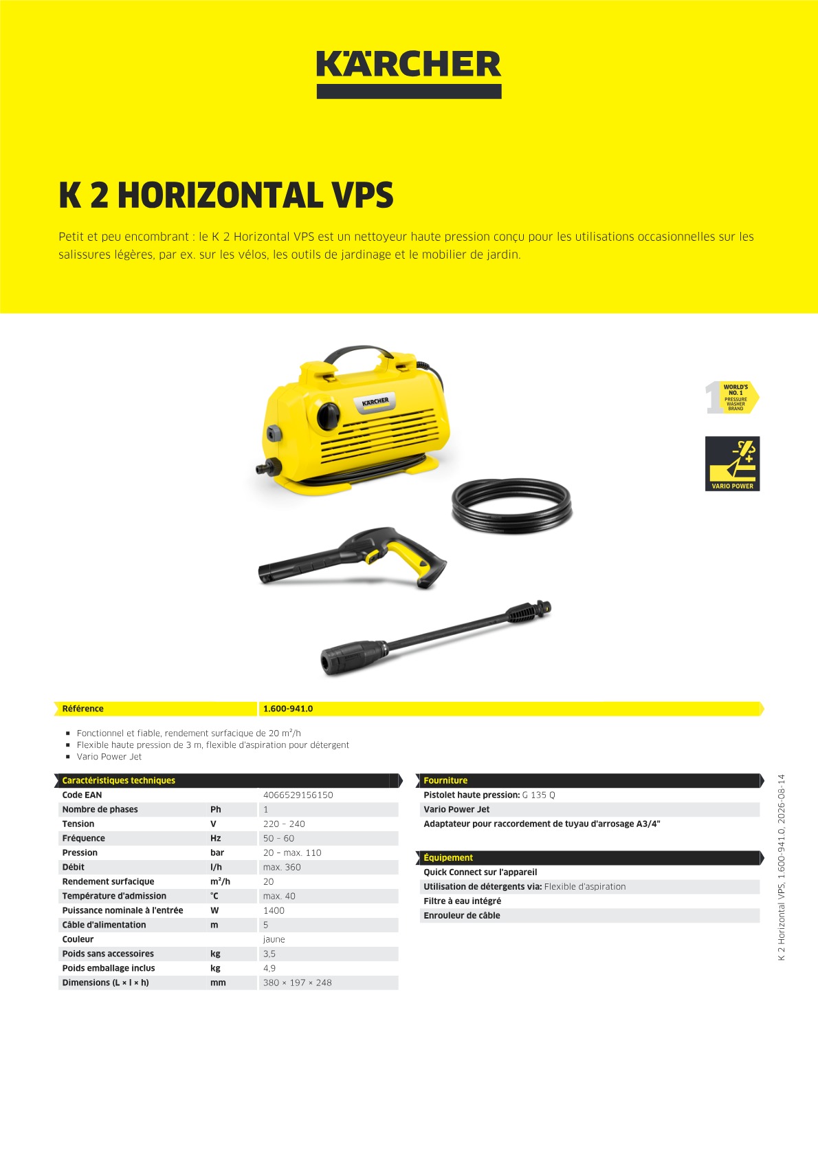 Informations sur le produit