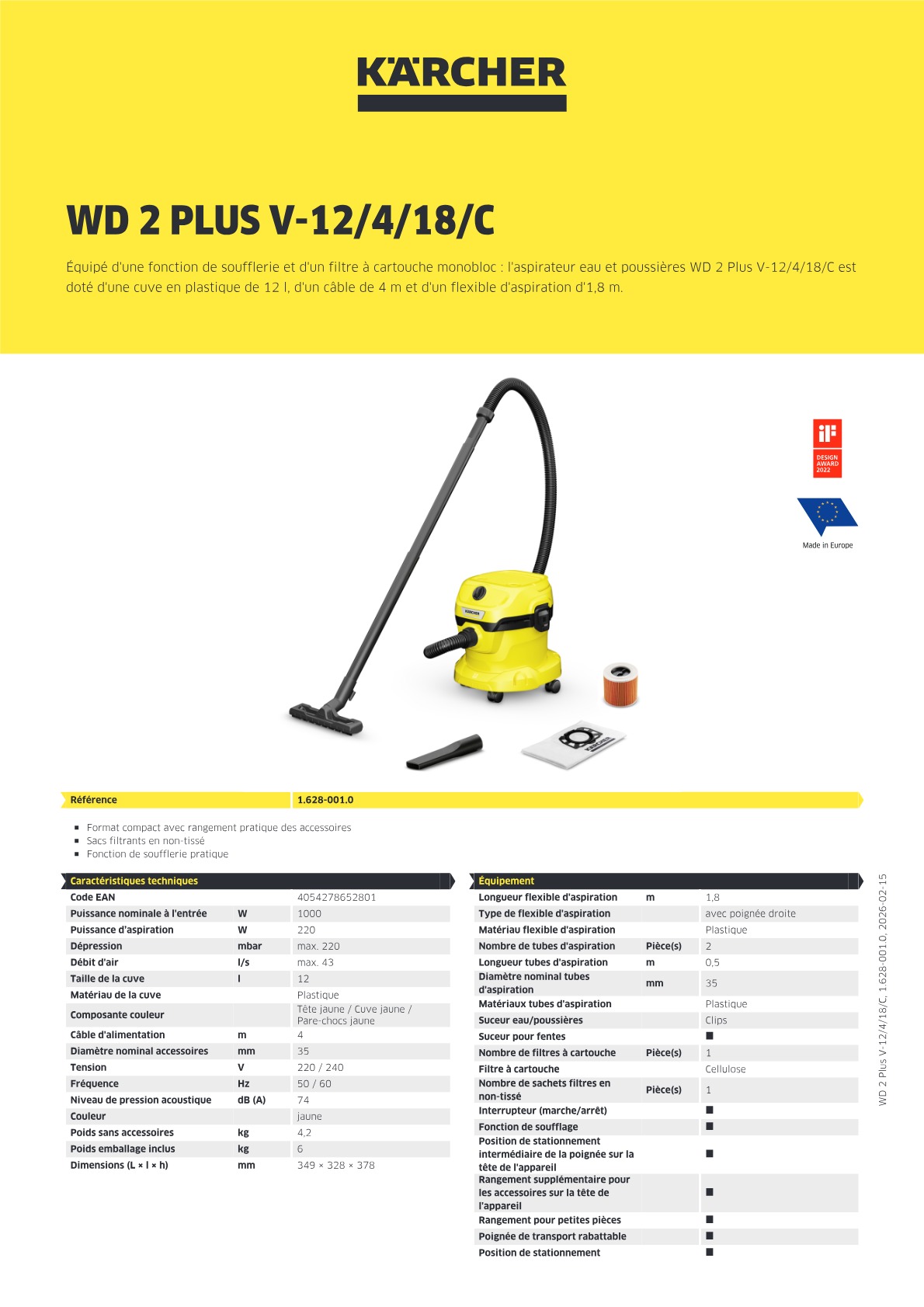 Informations produit