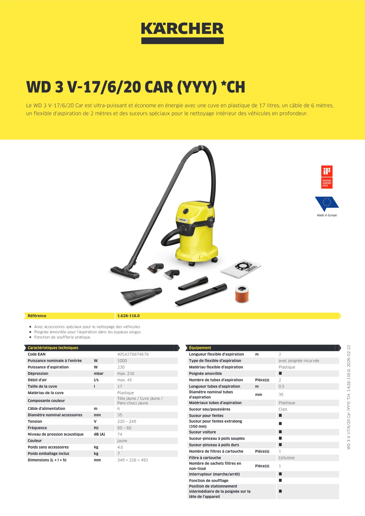 Informations produit