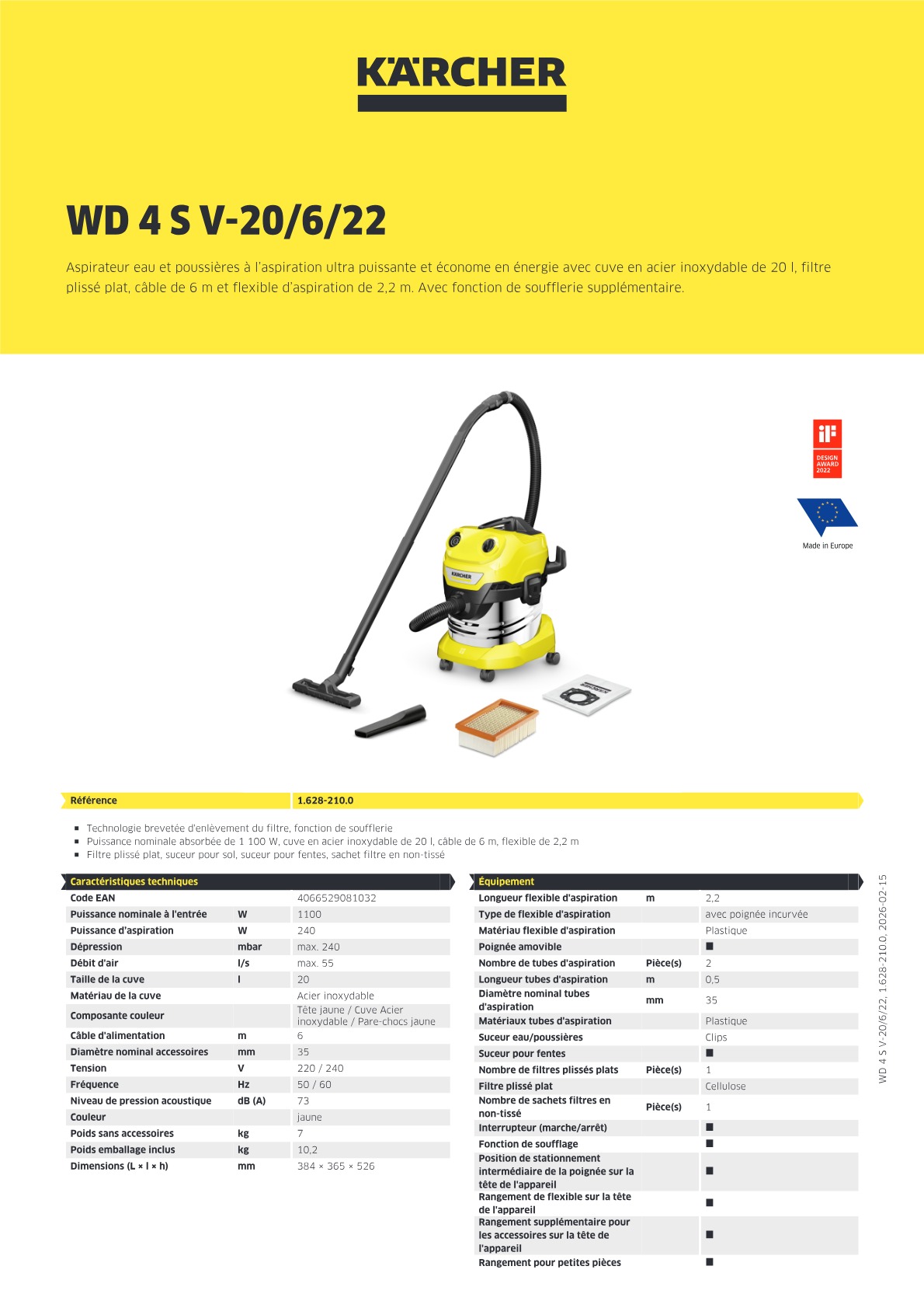 Informations produit