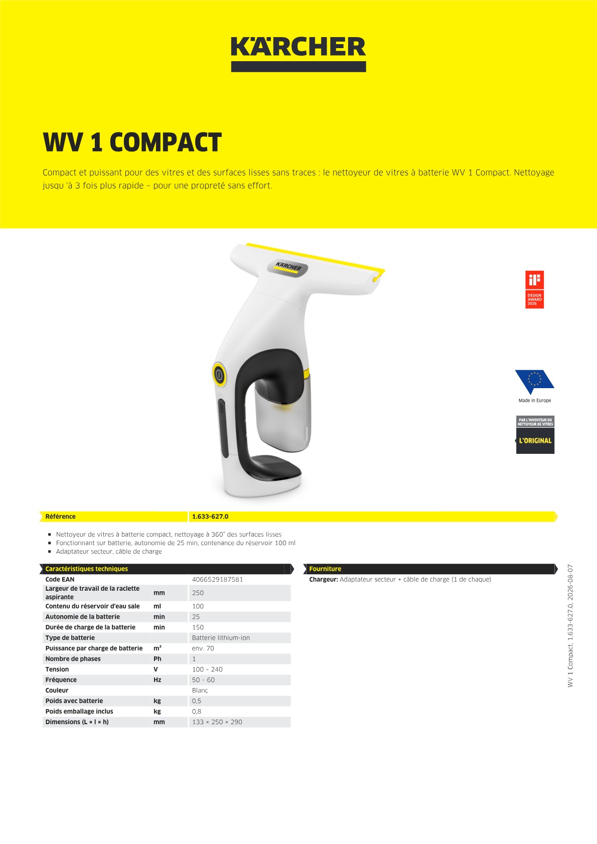 Informations sur le produit