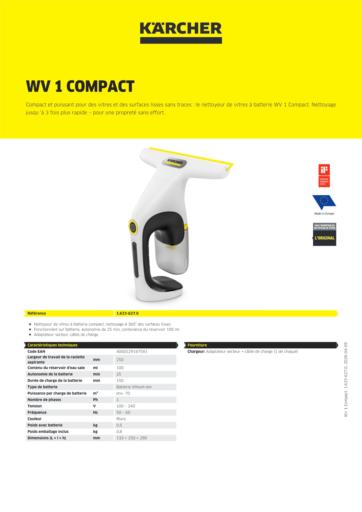 Informations produit