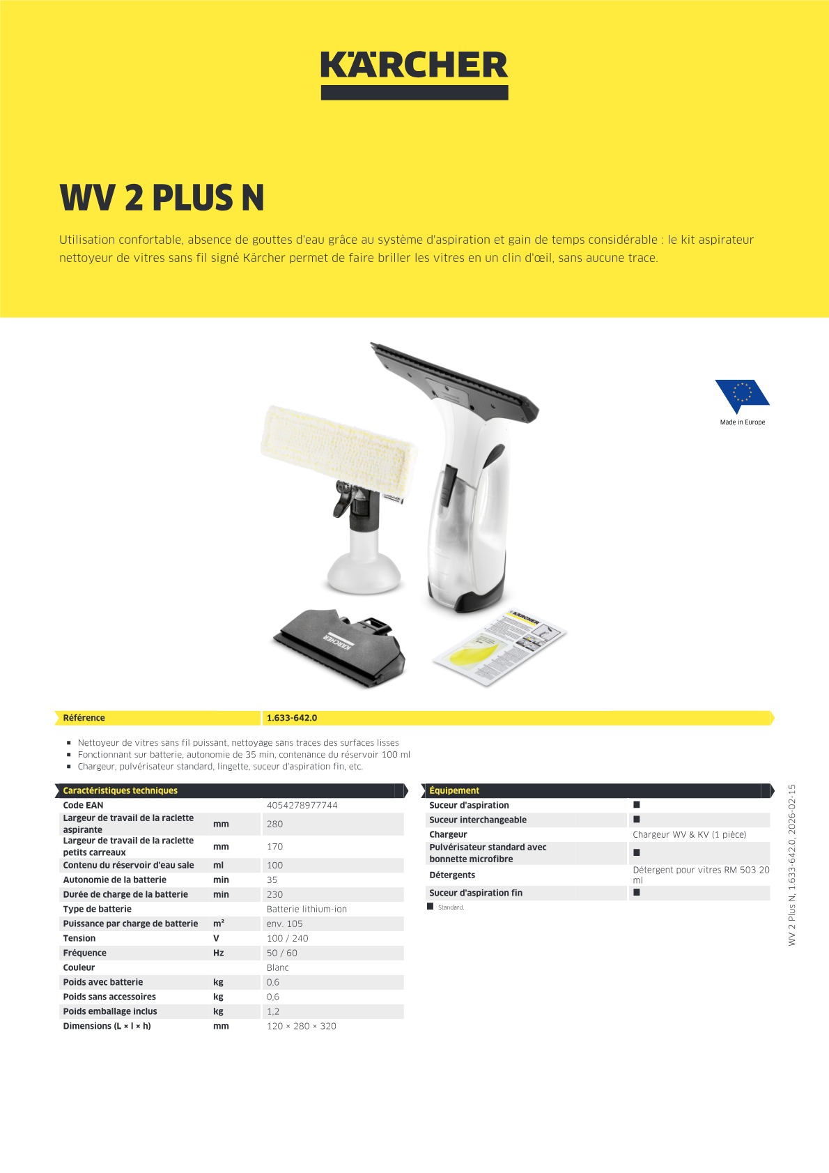 Informations produit