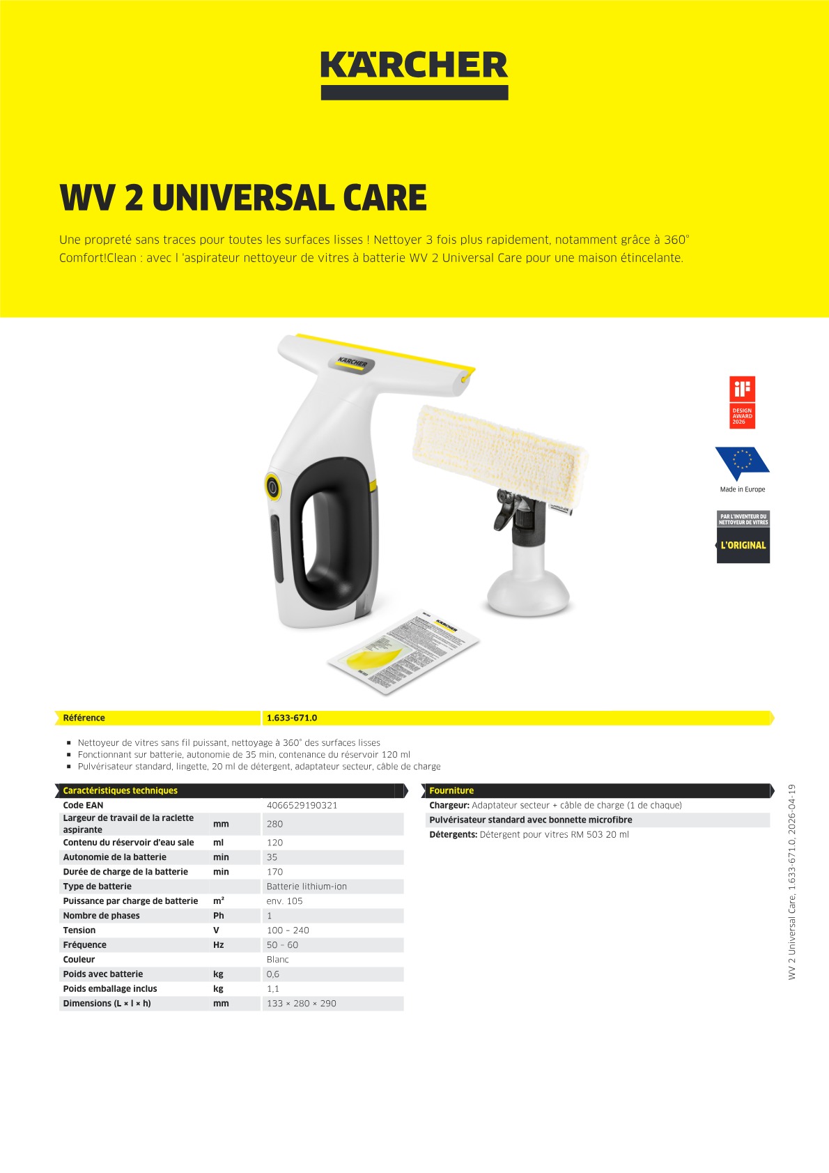 Informations sur le produit