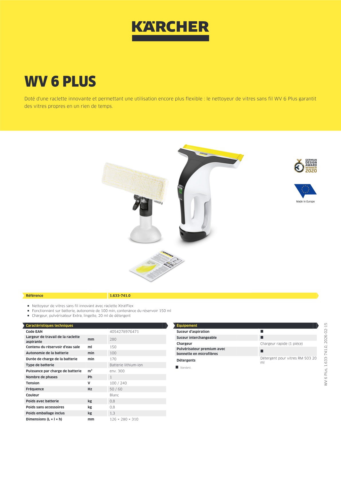 Informations produit