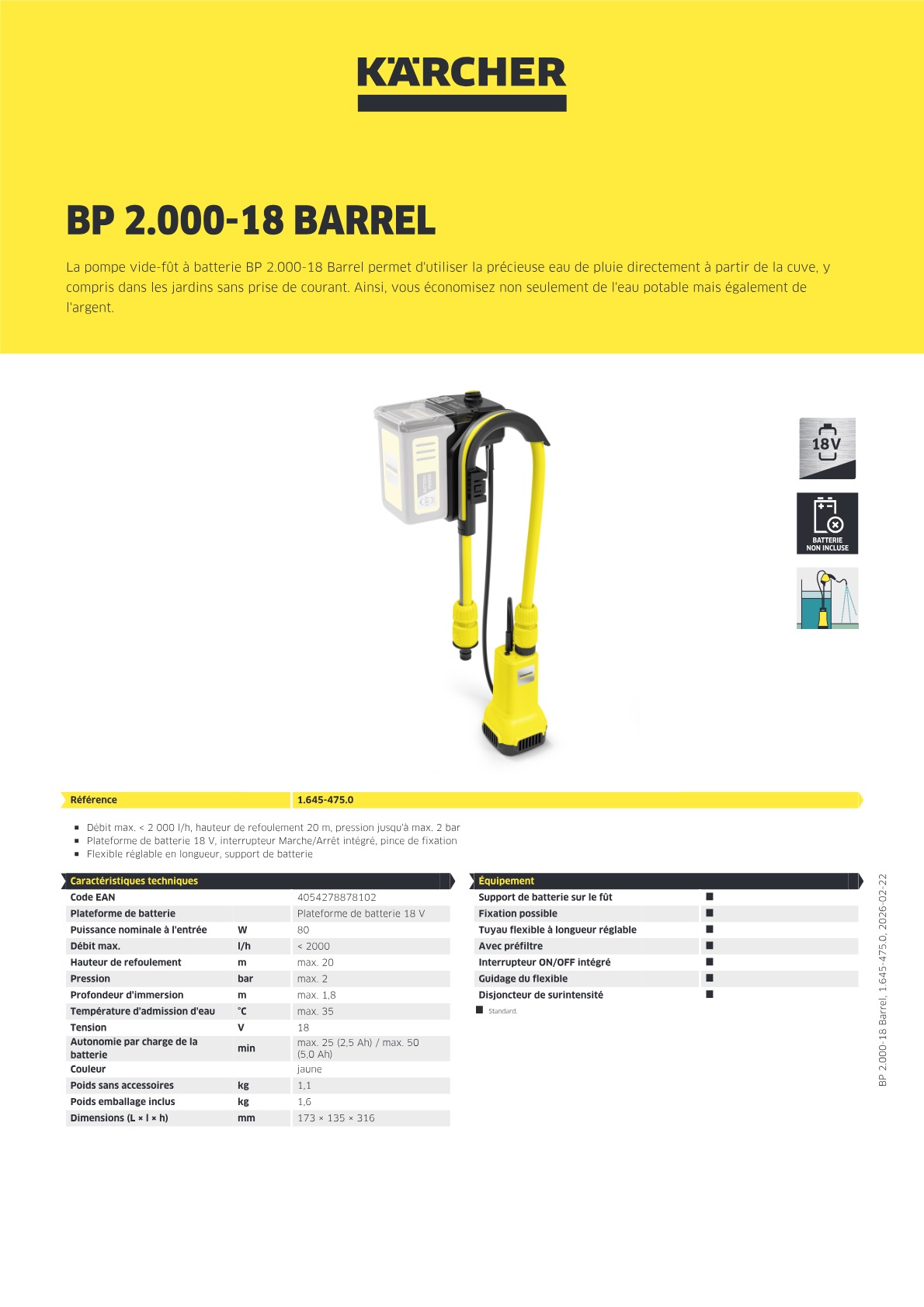 Informations produit