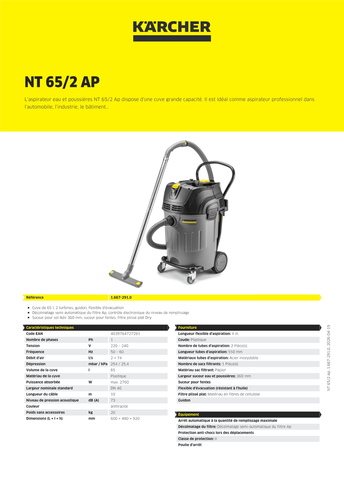 Informations sur le produit