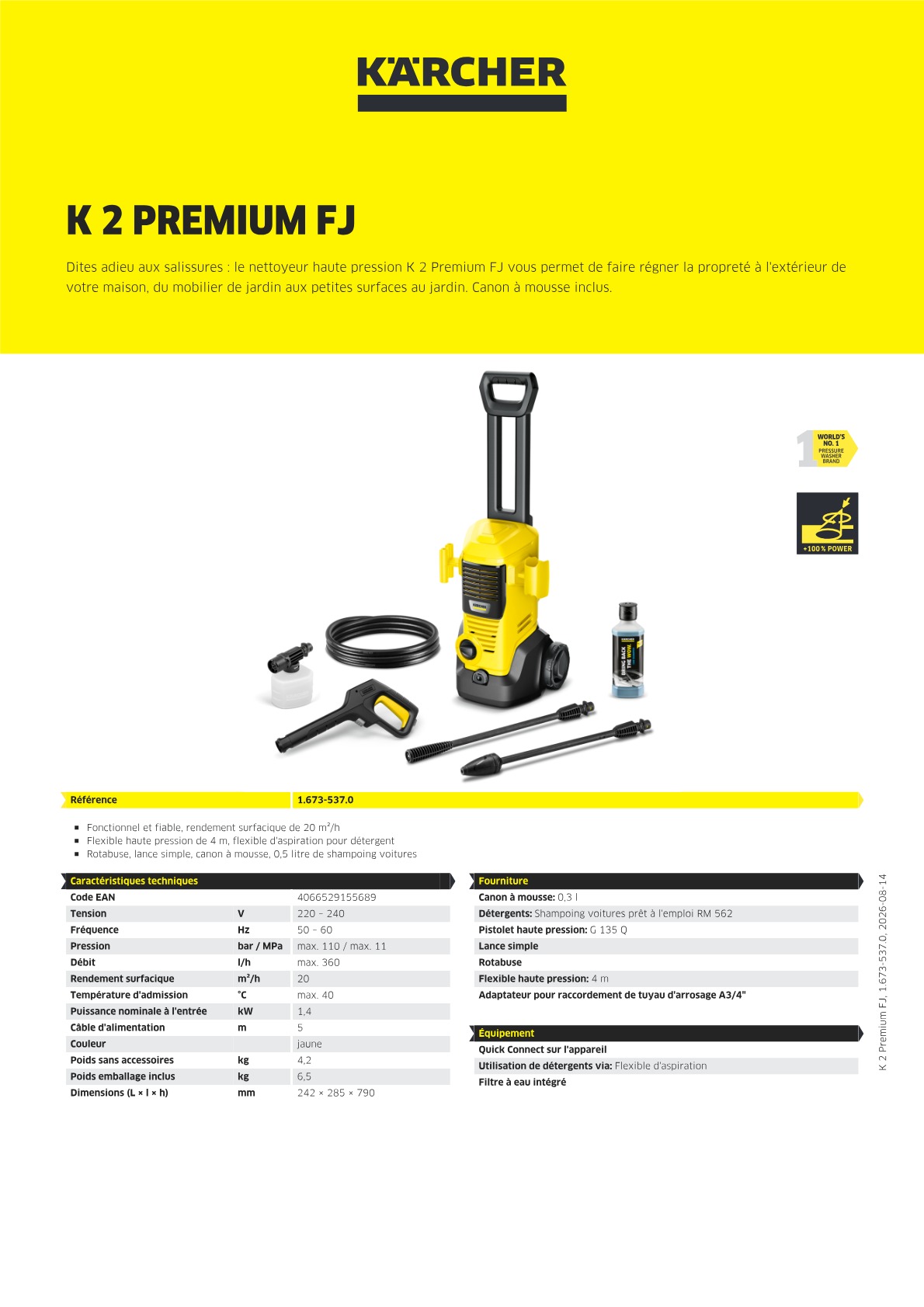 Informations sur le produit