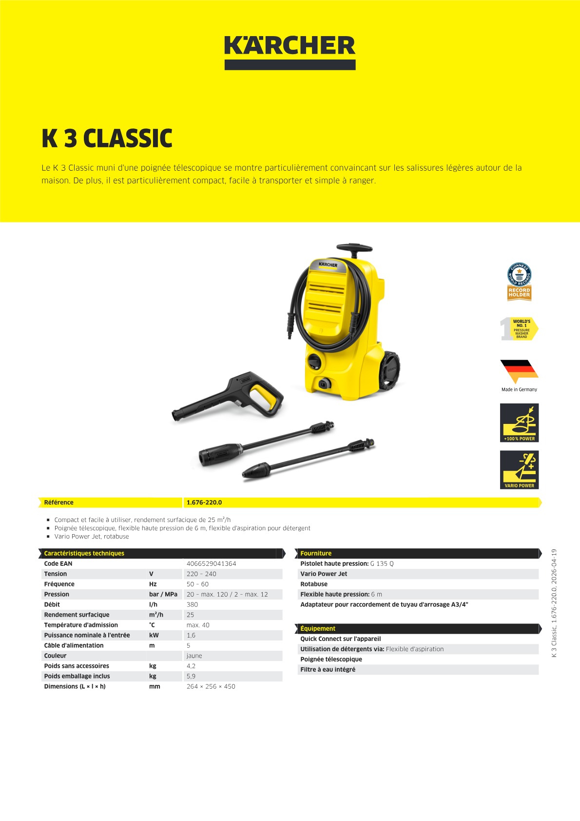 Informations sur le produit
