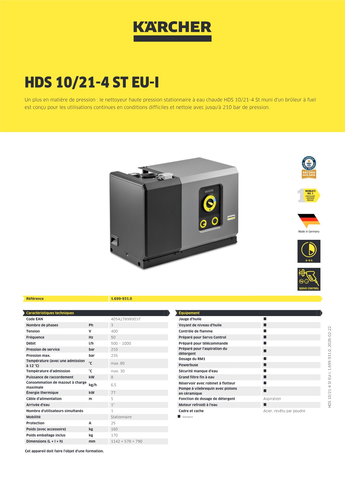 Informations produit