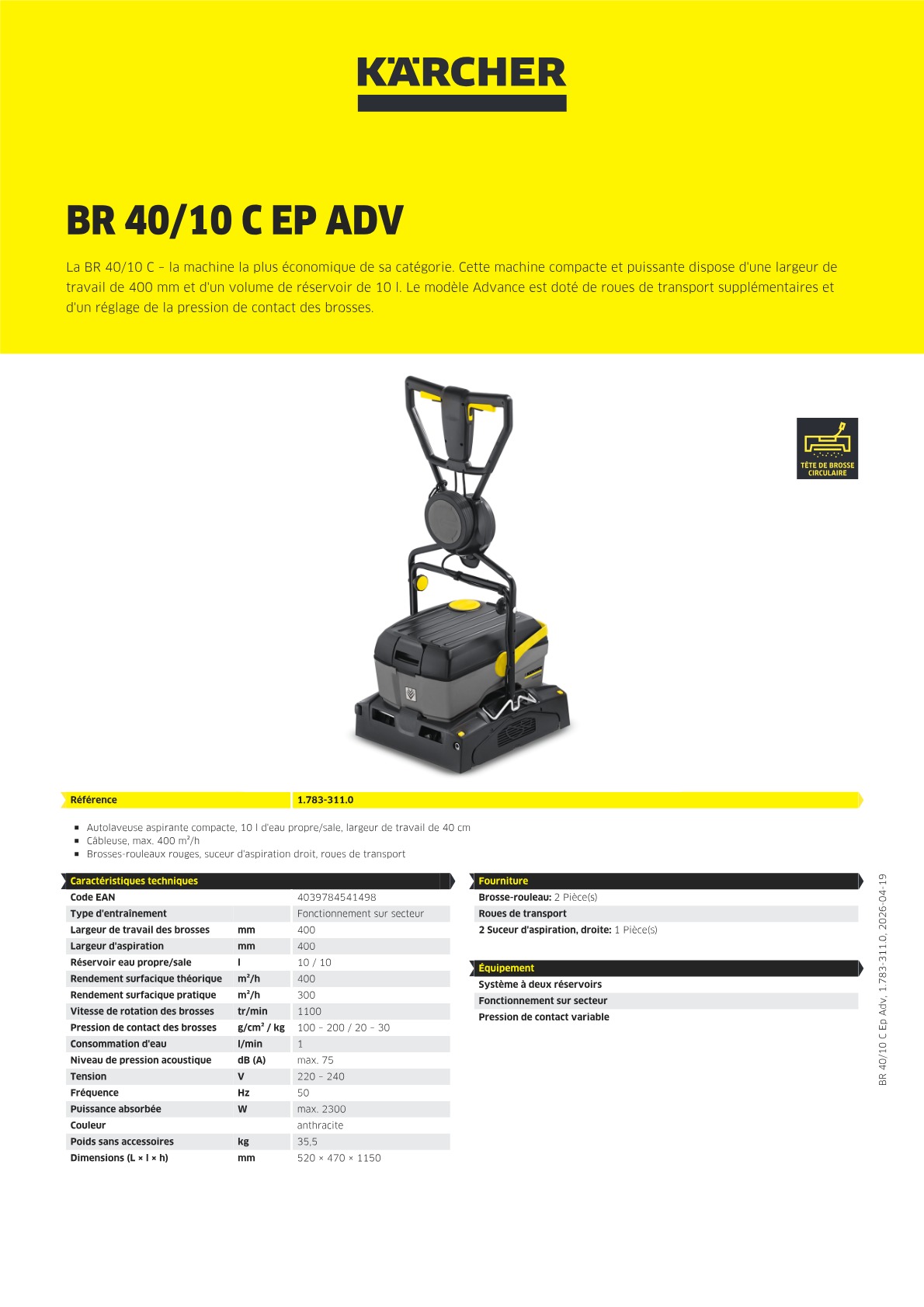 Informations sur le produit