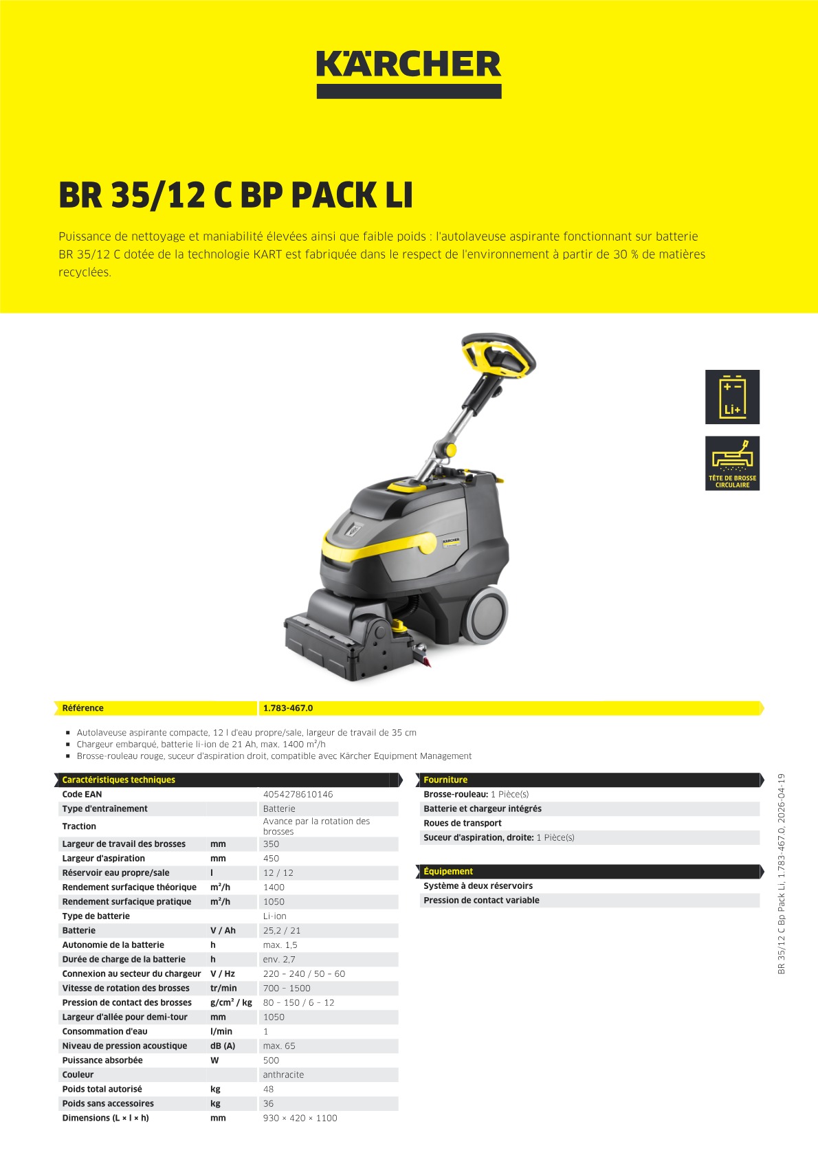 Informations sur le produit