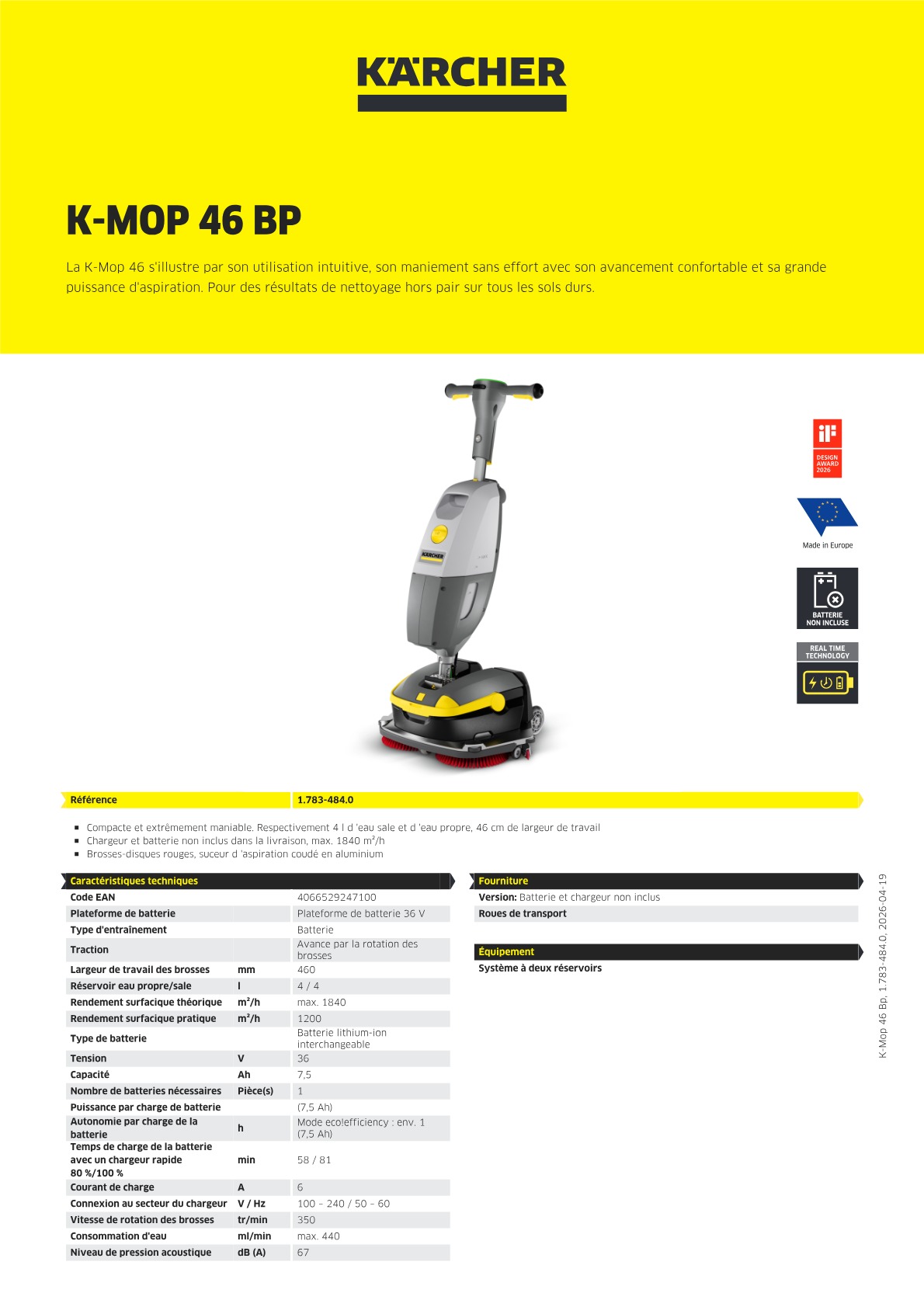 Informations sur le produit