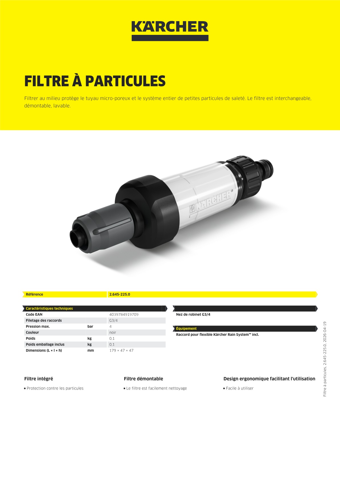 Informations sur le produit