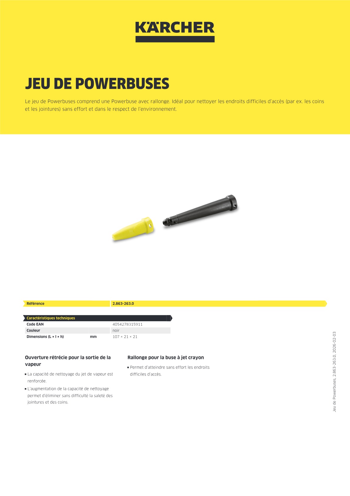 Informations produit