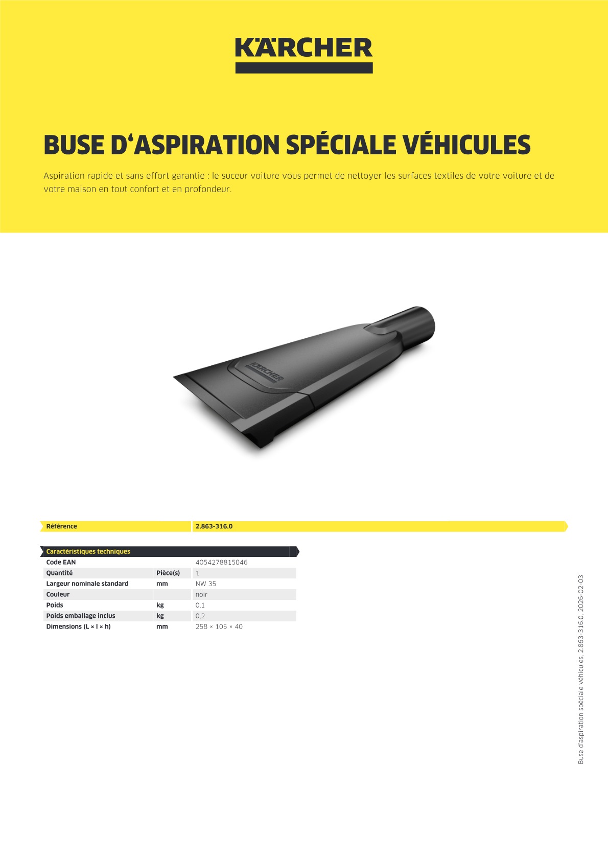 Informations produit