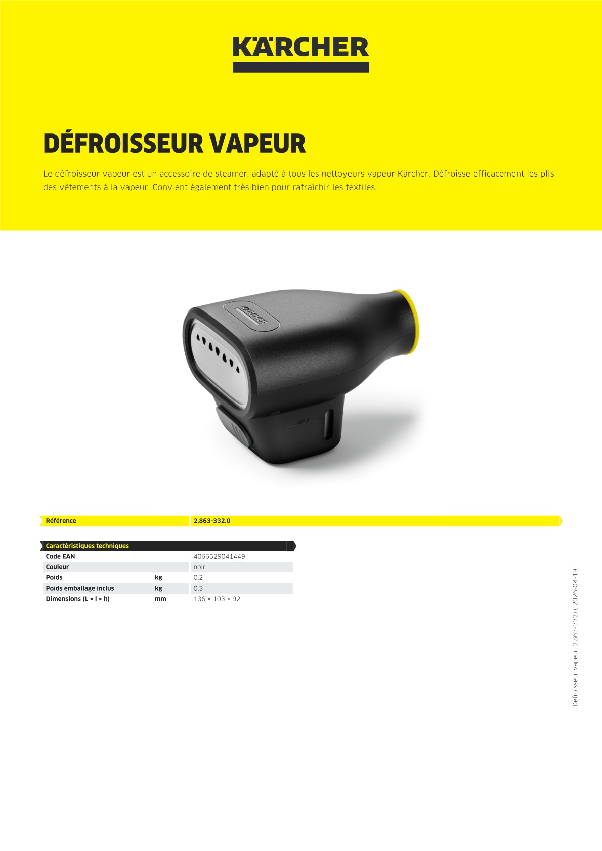 Informations sur le produit