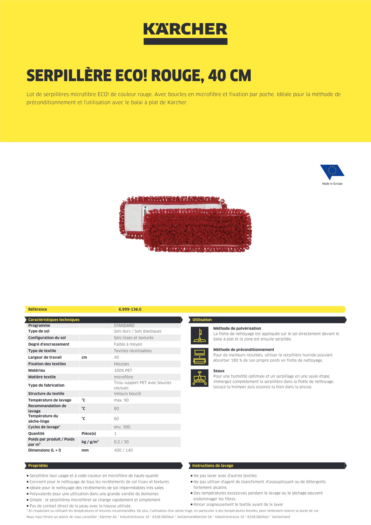 Informations produit