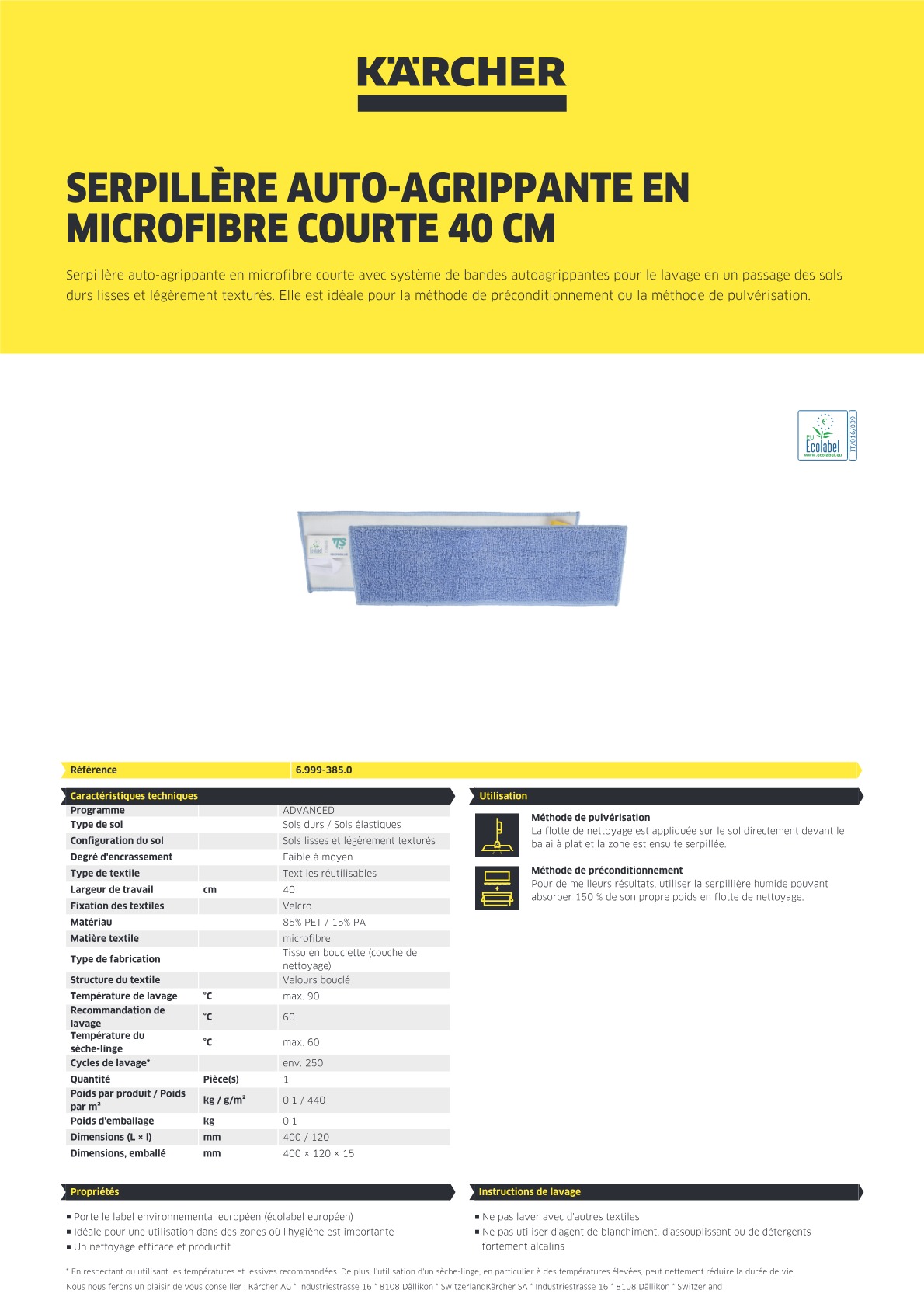 Informations produit