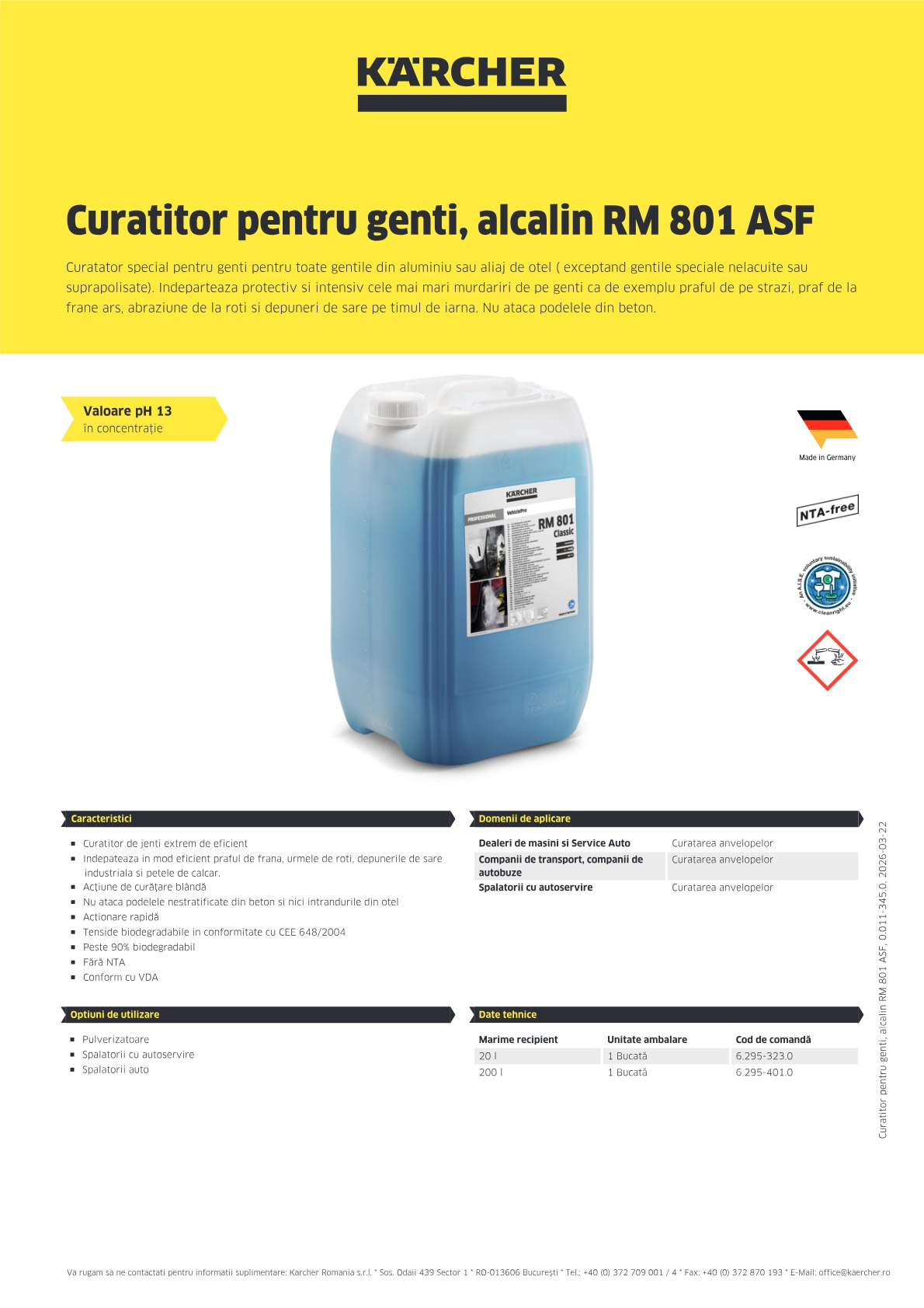 Informații produs