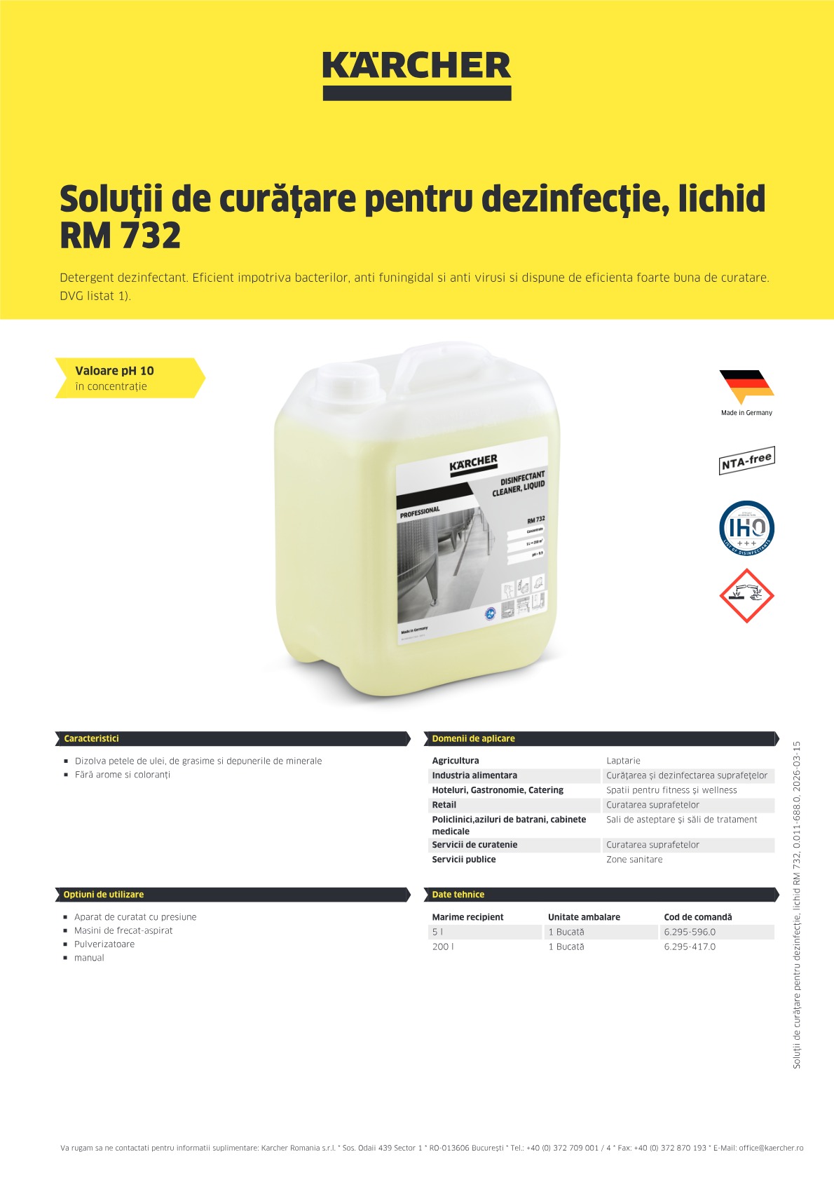 Informații produs